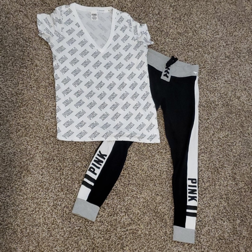 Victoria's Secret PINK leggings and shirt
